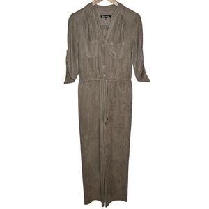 Versona Brown beige Sueded fabric  Pantsuit size 2